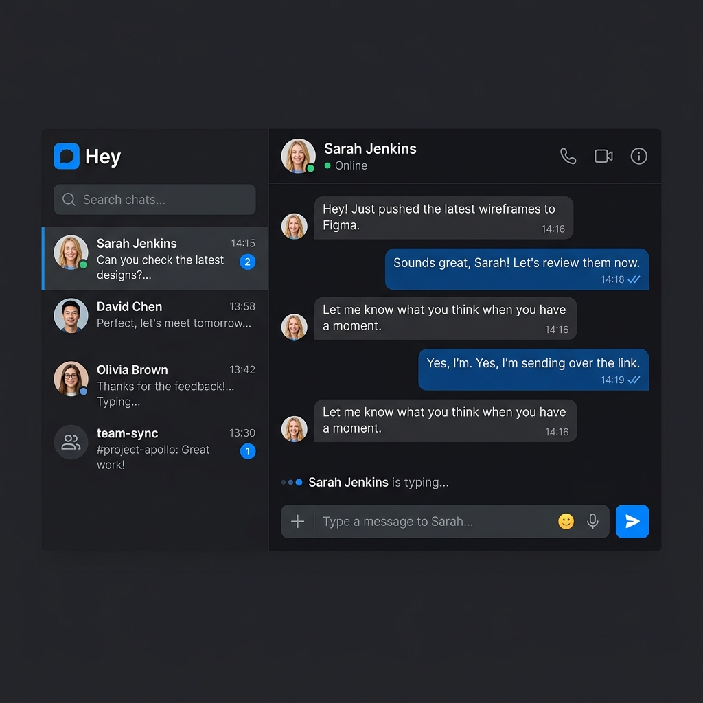 Hey · Real-time Chat App